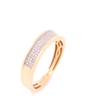 10k Gold 0.20ct Micro Diamonds Men's Band Ring