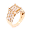 10K Yellow Gold 2.20ct Baguette Diamonds Square Men's Ring