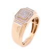 10k Gold 0.26ct Micro Diamonds Square Men's Ring