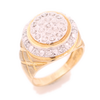 10k Gold 0.25ct Illusion Diamonds Men's Ring