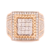 10k Gold 1.75ct Diamonds Super Square Men's Ring