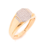 10k Gold 0.25ct Micro Diamonds Basic Men's Ring.