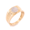 10k Gold 0.24ct Micro Diamonds Basic Men's Ring