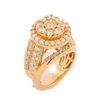 10k Gold 3.07ct Diamonds Round Queen’s RING