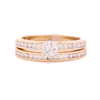 14k Yellow Gold 0.81ct Diamonds Single Row Diamond Bridal Set Ring