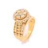 10k Yellow Gold 1.01ct Diamonds 2-Step Round Ladies Ring