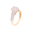 10K Gold 0.43ct Micro Diamonds Small Rectangular LDS Ring