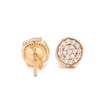 10k Yellow Gold 0.34ct Diamonds Flat Circle Earrings