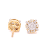 10k Yellow Gold 0.35ct Diamonds Circle Men's Earrings