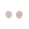10k Gold 0.10ct Micro Diamonds Tiny Circles Earrings