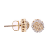 10k Gold 0.30ct Diamonds Tiny Dome Unisex Earrings