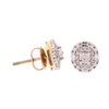 10K Gold 0.50ct Baguette Diamonds Circle Men's Earrings