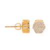 10K Gold 0.50ct Diamonds 3D Honeycomb LDS Earrings