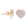 10K Gold 0.30ct Micro Diamonds Bubble Heart LDS Earring