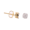 10K Gold 0.15ct Diamonds Tiny Top Unisex Earrings