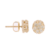 10K Gold 0.76ct Diamonds Exclusive Flower Men's Earrings