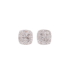 10K Gold 0.55ct Diamonds Square Shape Unisex Earrings