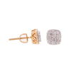 10K Gold 0.55ct Diamonds Square Shape Unisex Earrings