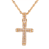 10K Gold 1.02ct Diamonds Basic Men's Cross Pendant