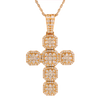 10K Gold 5.12ct Diamonds Custom Men's Cross Pendant