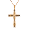 10K Gold 3.21ct Diamonds Designer Men's Cross Pendant