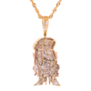 10K Gold 0.78ct Micro Diamonds Custom Dexter Men's Pendant