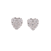 14K F/Gold 0.50ct Cluster Diamonds Heart LDS Earrings