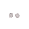 14k White Gold 0.25ct Diamonds Tiny 4 Points Unisex Earrings