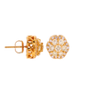 10K Gold 1.75ct Cluster Diamonds Dome Big Boy Earrings