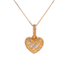 10K Gold 0.27ct Baguette Diamonds Heart Pendant