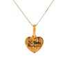 10K Gold 0.27ct Baguette Diamonds Heart Pendant