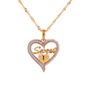 10k Yellow Gold Micro 0.15ct Diamonds Heart Ladies Pendant - Sweet Affection