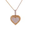 10K Gold 0.45ct Diamonds Power Puff Girl Heart Pendant