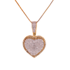 10K Gold 0.52ct Micro Diamonds Outlined Bubble Heart LDS Pendant