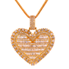 10K Gold 2.14ct Baguette Diamonds Designer Heart LDS Pendant