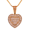 10K Gold 1.08ct Baguette Diamonds Fancy Heart LDS Pendant