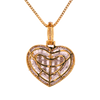 10K Gold 1.55ct Baguette Diamonds Designer Heart LDS Pendant