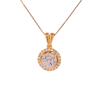 10K Gold 0.20ct Diamonds Twin Circle LDS Pendant