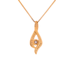 10K Gold Designer Pendant with 0.24ct Diamonds Centerpiece for Women