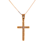 10K Gold 0.11ct Micro Diamonds Basic LDS Cross Pendant