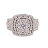14K W/Gold 2.50ct Diamonds Fancy Square LDS Ring