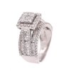 10K W/Gold 2.48ct Diamonds Exclusive Square LDS Ring