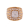 10K Gold 3.50ct Cluster Diamonds Big Custom Square LDS Ring