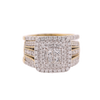 14K Gold 2.01ct Diamonds Princess Cut Bridal Set Ring