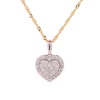 10K Gold 0.50ct Diamonds white diamonds heart pendant