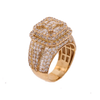 10K Gold 5.18ct Diamonds Custom Mesopotamian Men's Ring