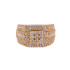 10K Gold 3.15ct Cluster Diamonds Custom Mesopotamian Big Boy Ring