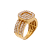 10k Gold 2.17ct Baguette Diamonds Custom Flat Square Men's Ring