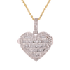 10K Gold 2.20ct Diamonds white diamonds heart pendant