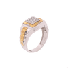 10K 2 Tone Gold 0.25ct Diamonds  Classic Men's Ring